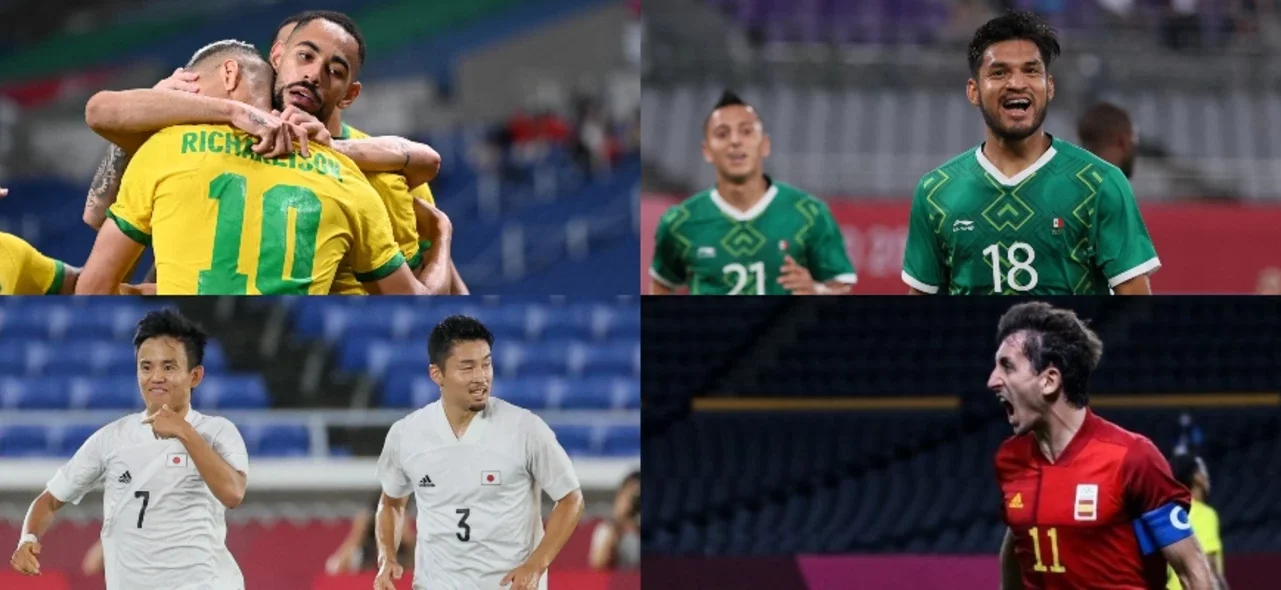 Brasil vs. México y España vs. Japón, a semifinales / Fotos AFP