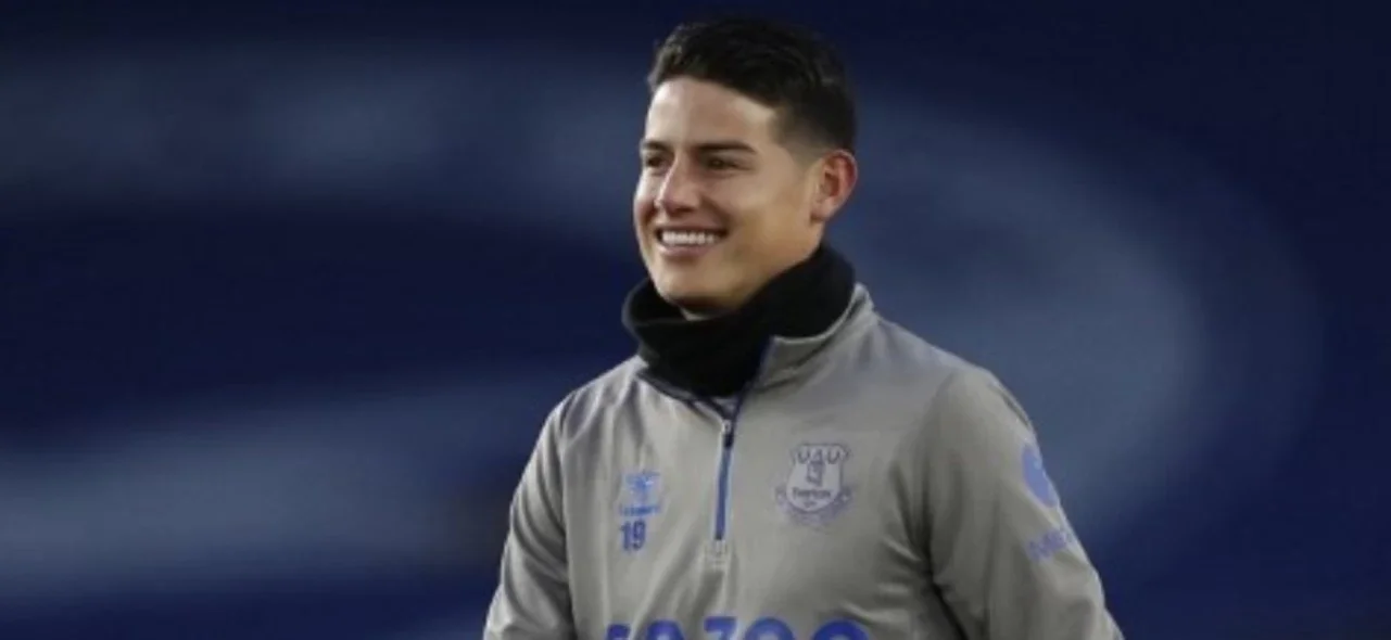 James Rodríguez, jugador colombiano de Everton/ AFP