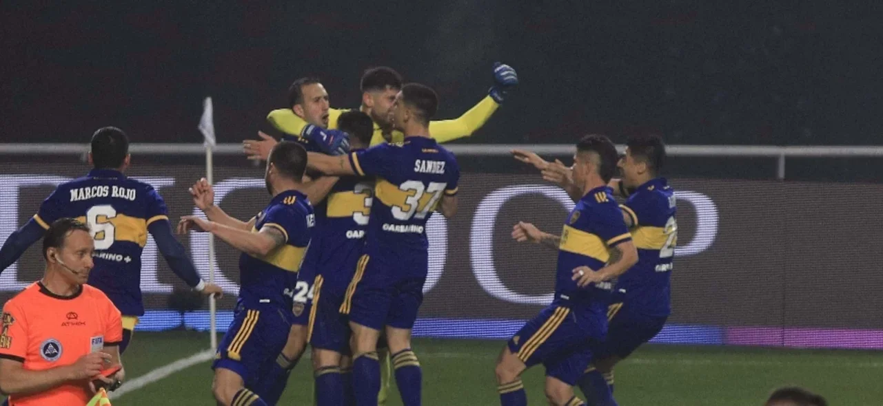 Boca celebra el triunfo sobre River Plate / Foto AFP