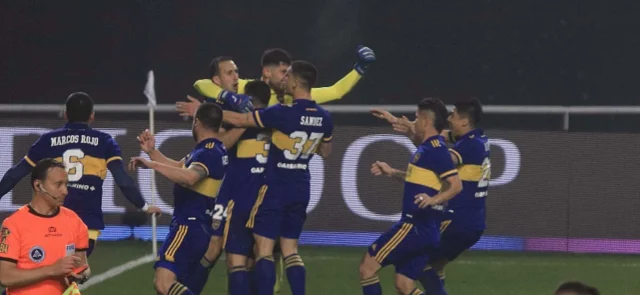 Boca celebra el triunfo sobre River Plate / Foto AFP