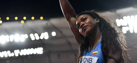 Caterine Ibargüen, feliz por su participación en Tokyo 2020 / AFP
