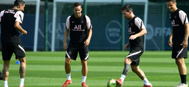 Messi en entrenamiento con PSG / Foto AFP