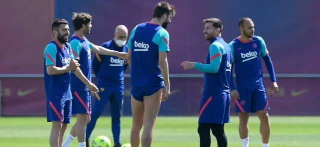 Messi en entrenamiento con Barcelona / Foto AFP