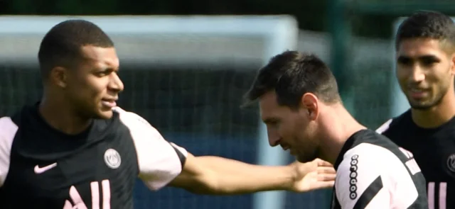 Messi en entreno con PSG / Foto AFP