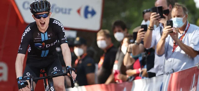 Michael Storer ganó en solitario la 7ª etapa de la Vuelta a España. / Foto: AFP