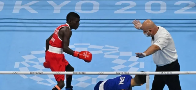 Yuberjen en pelea en Los Juegos Olímpicos / Foto AFP