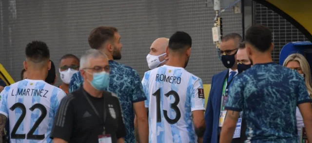 Argentina ingresando al camerino - Foto: AFP