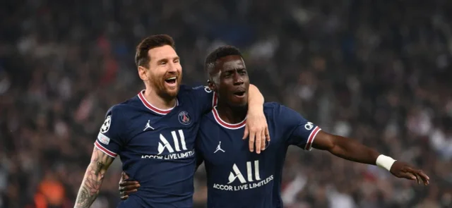 Messi celebra su primer gol con PSG / Foto AFP