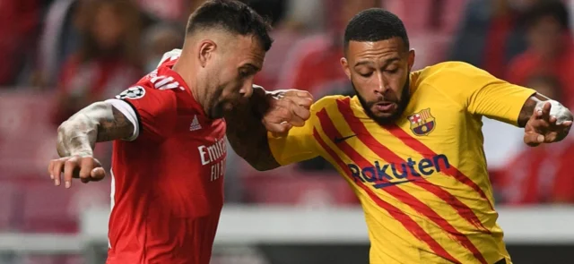 Barcelona en su visita a Benfica / Foto AFP