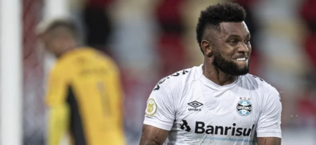 Miguel Borja, delantero colombiano de Gremio/ AFP