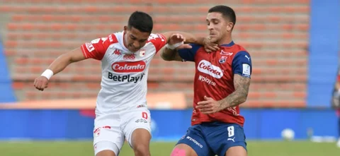 Medellín empató sin goles con Santa Fe. / Foto: VizzorImage - Luis Benavides