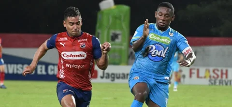 Medellín derrotó 0-1 a Jaguares. / Foto: VizzorImage - Andrés Felipe López