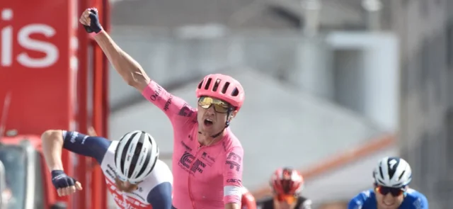 Nielsen ganó la etapa 19 de la Vuelta a España. / Foto: AFP