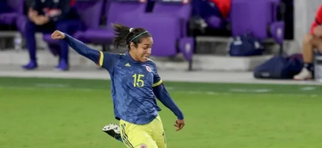 Oriánica Velásquez, jugadora de la Selección Colombia/ AFP