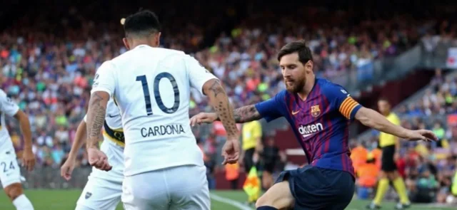 La última vez que Boca y Barcelona se enfrentaron fue en 2018/ AFP