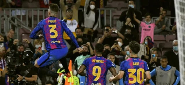 Piqué marcó el gol de la victoria / AFP