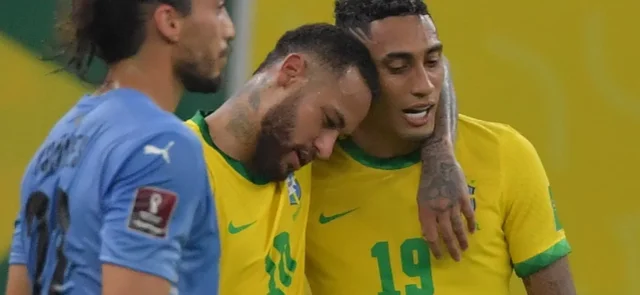 Brasil celebra el triunfo sobre Uruguay / Foto AFP