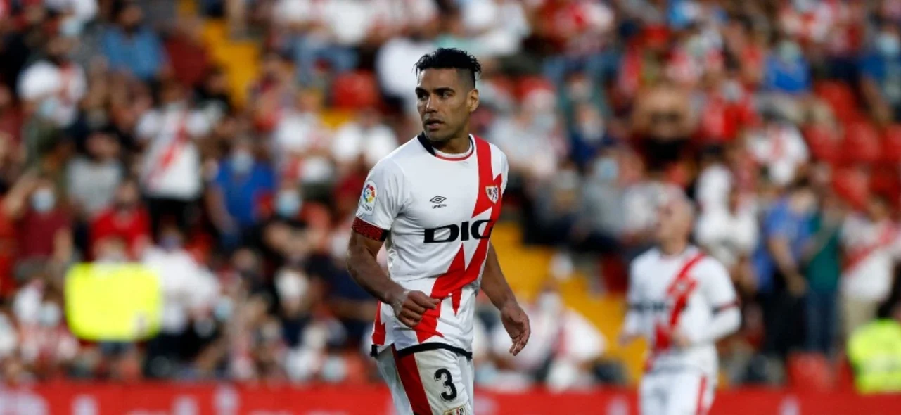Falcao en juego con Rayo Vallecano / Foto AFP