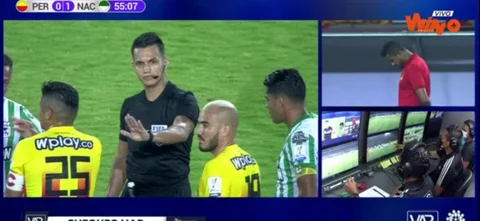 La jugada fue anulada cuando el partido iba 0-1 a favor de Nacional.