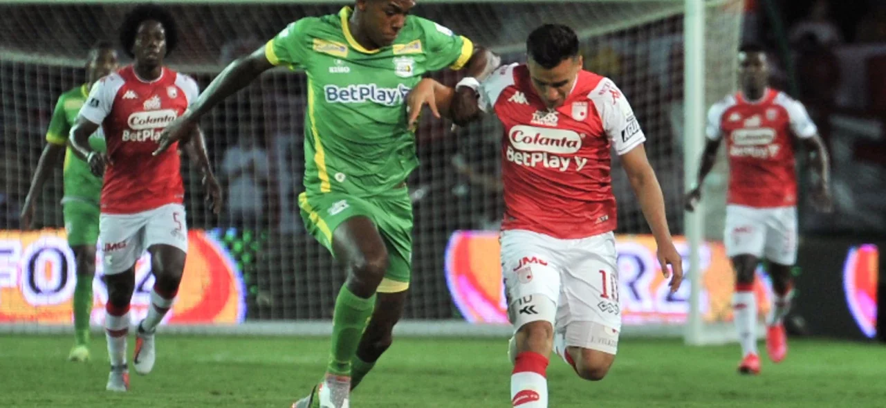 Quindío y Santa Fe empataron 1-1 en Armenia. Foto: VizzorImage / Ricardo Vejarano