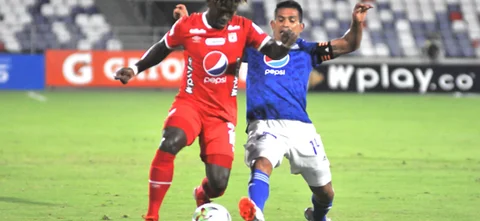 América derrotó 2-1 a Millonarios en Barranquilla. Foto: VizzorImage / Jesus Rico