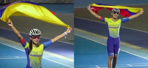 Gabriela Rueda y Jacobo Mantilla, oro en patinaje / Fotos tomadas del Ministerio del Deporte