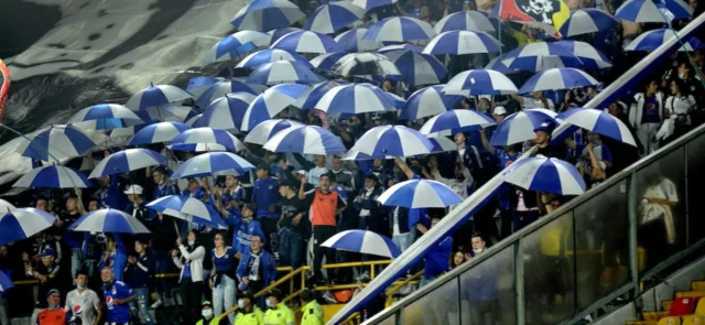 Millonarios recibió sanción de tribuna occidental baja costado sur | Foto: VizzorImage / Luis Ramírez