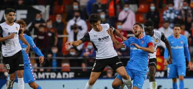 Valencia 3-3 Atlético de Madrid / Foto AFP