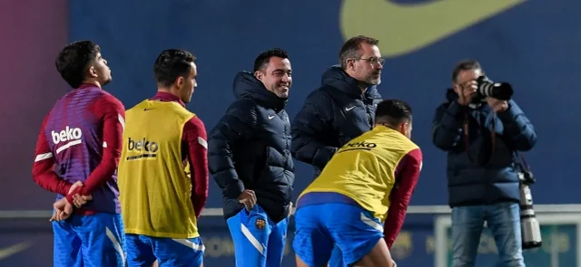 Xavi en entrenamientos con Barcelona / Foto AFP