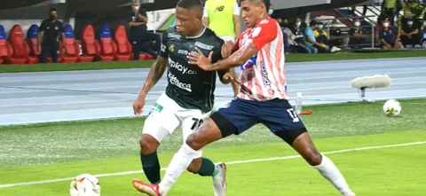 Junior y Cali empataron 2-2. Foto: VizzorImage / Jairo Cassiani