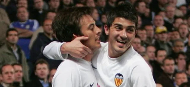 David Villa y David Silva fueron compañeros en Valencia/ AFP