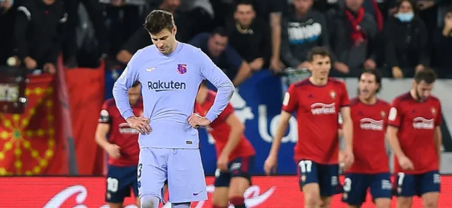 Barcelona empató 2-2 con Osasuna. / Foto: AFP