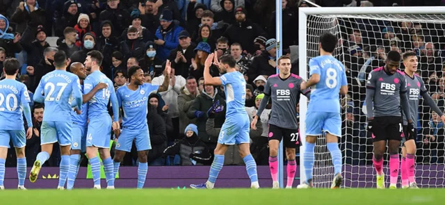 Manchester City goleó 6-3 a Leicester. / Foto AFP