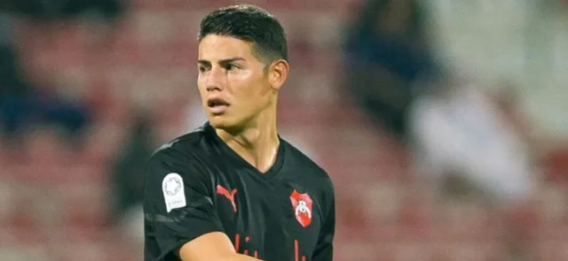 James jugó en la derrota de Al-Rayyan. / Foto: Al-Rayyan.