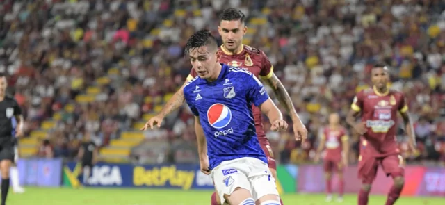 El último partido entre Millonarios y Tolima por Liga lo ganaron los del 'vinotinto y oro'' - VizzorImage / Ricardo Vejarano