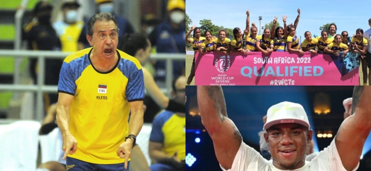 Voleibol, rugby y boxeo le dieron alegrías a Colombia en 2021. / Fotos: VizzorImage, Fecorugby y World Boxing Council