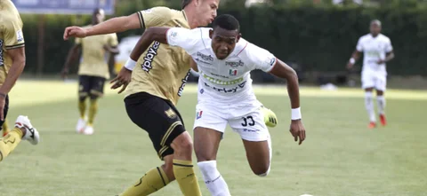 Águilas Doradas y Once Caldas empataron 1-1. Foto: VizzorImage / Juan Augusto Cardona