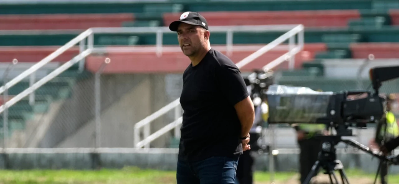 Martín Cardetti, técnico de Independiente Santa Fe. / Foto: VizzorImage - Juan José Horta