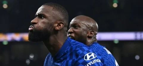 Festejo de Rudiger/ AFP