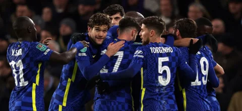 Chelsea celebró frente a Tottenham / AFP