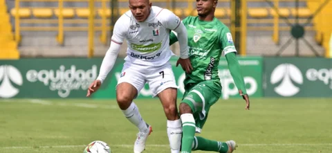 Once Caldas venció 2-1 a La Equidad en Techo. Foto: VizzorImage / Felipe Caicedo