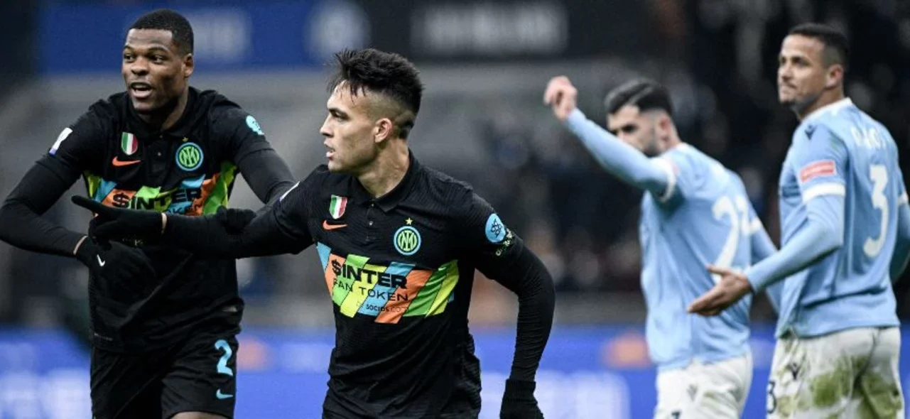 Inter celebró frente a Lazio / AFP