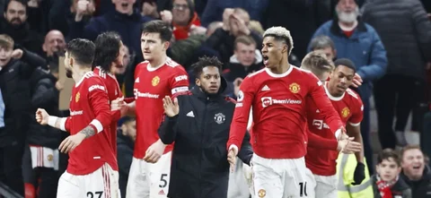 Manchester United celebra el triunfo agónico / Foto AFP