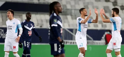 Marsella celebró en Burdeos / AFP