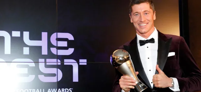 Robert Lewandowski, ganador del premio The Best por segundo año consecutivo. / Foto: AFP
