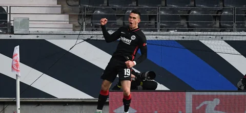 Rafael Santos Borré marcó doblete. / Foto: AFP