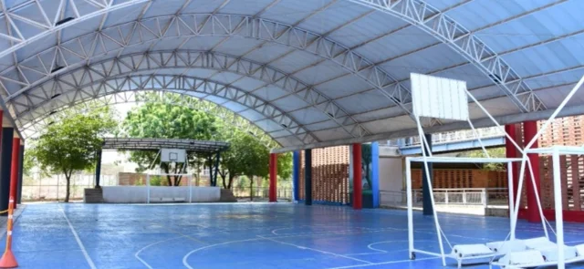 La Institución Educativa Andrés Nicolás Escobar Escobar, sede de halterofilia en los Bolivarianos. / Foto: Cortesía