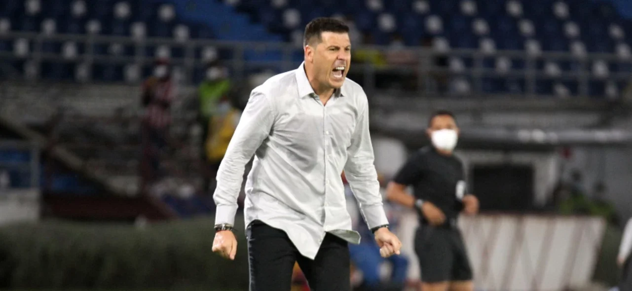 Habla Juan Cruz Real, DT de Junior. Foto: VizzorImage / Jesús Rico