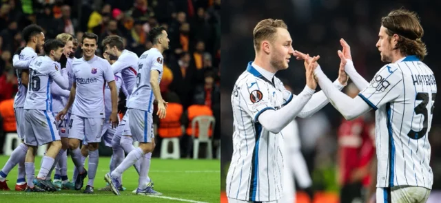 Barcelona y Atalanta clasificaron a cuartos de final. / Fotos: AFP