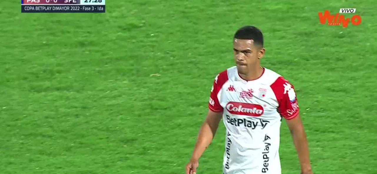 Yulian Anchico fue expulsado frente a Pasto.